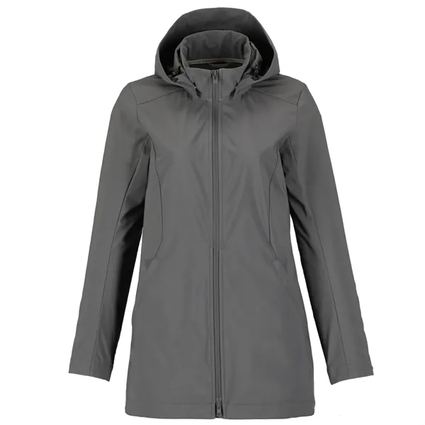 Women's MANZANO Eco softshell jacket; made from 100% recycled polyester.... from ASI 66887 PCNA / Trimark