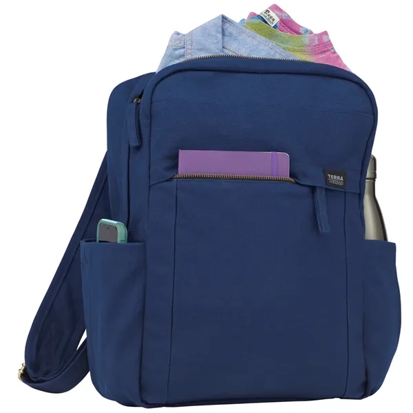 15" computer backpack made of certified organic cotton canvas.... from ASI 66887 PCNA / Leeds