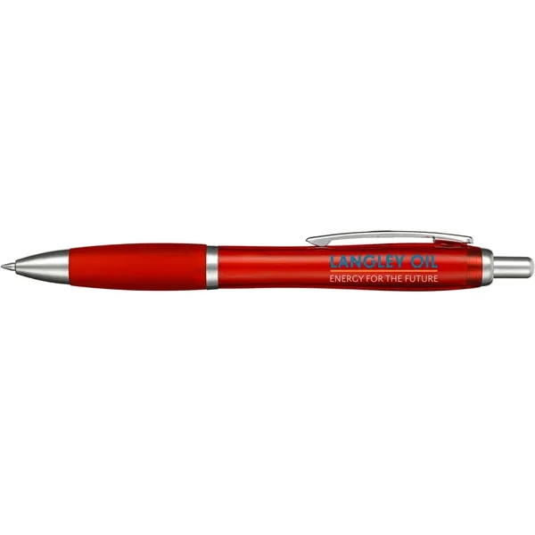 Click-action ballpoint pen with rubber grip and black gel ink.... from ASI 66887 PCNA / Bullet