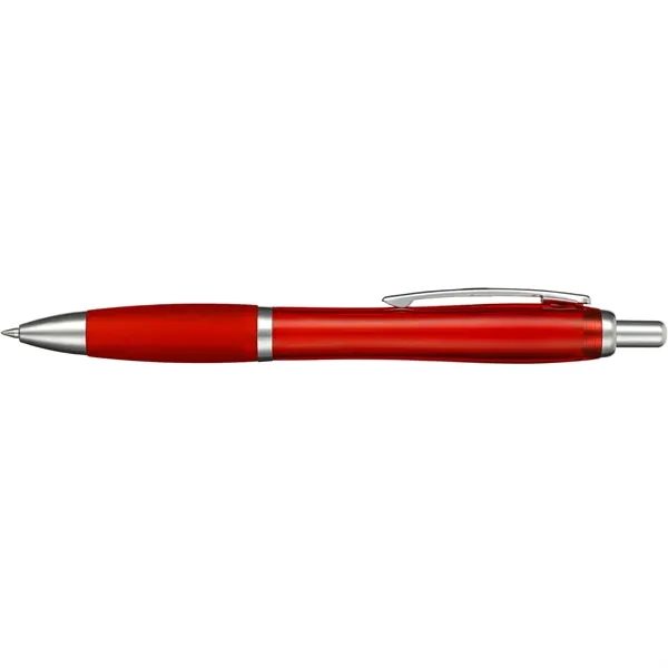 Click-action ballpoint pen with rubber grip and black gel ink.... from ASI 66887 PCNA / Bullet