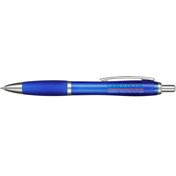 Click-action ballpoint pen with rubber grip and black gel ink.... from ASI 66887 PCNA / Bullet