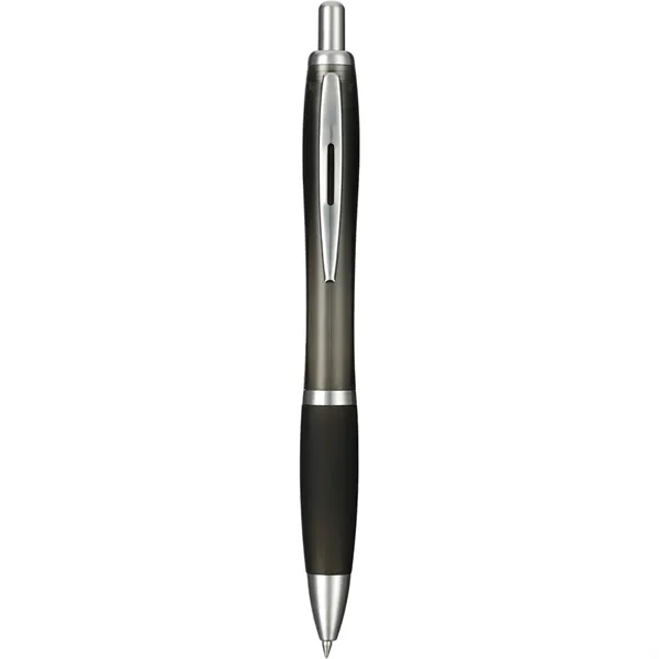 Click-action ballpoint pen with rubber grip and black gel ink.... from ASI 66887 PCNA / Bullet
