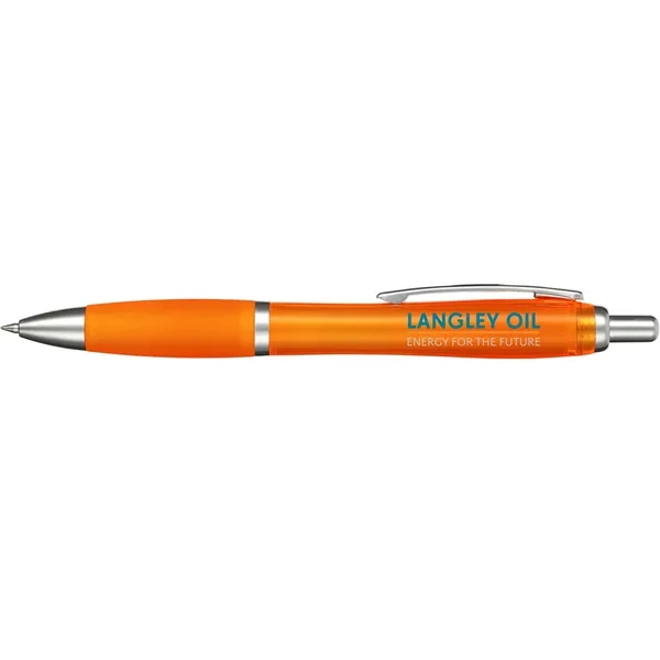 Click-action ballpoint pen with rubber grip and black gel ink.... from ASI 66887 PCNA / Bullet