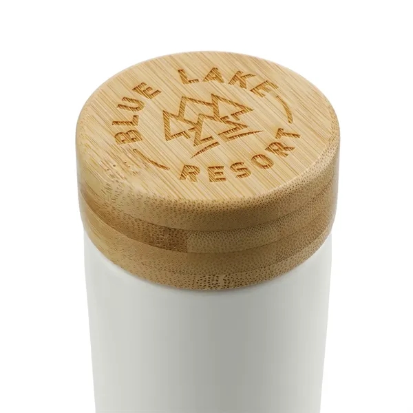 11 oz. ceramic tumbler with double wall construction and screw-on bamboo... from ASI 66887 PCNA / Leeds