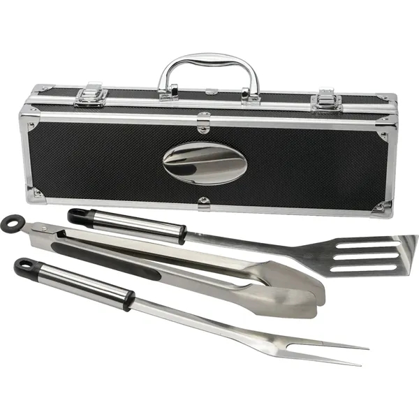 3 piece BBQ set with aluminum case, stainless steel spatula, fork... from ASI 66887 PCNA / Bullet