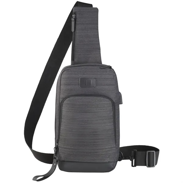 3.5" x 14" x 7.5" sling bag with USB port.... from ASI 66887 PCNA / Leeds