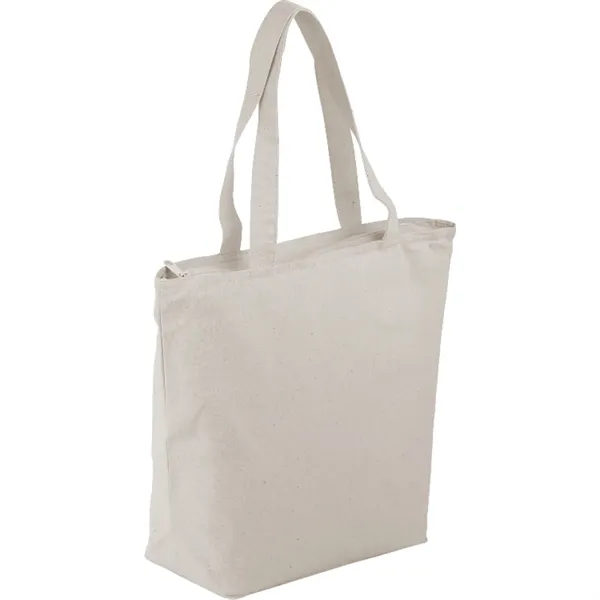 5" x 12.25" x 14.75" cotton canvas tote bag with zippered... from ASI 66887 PCNA / Bullet