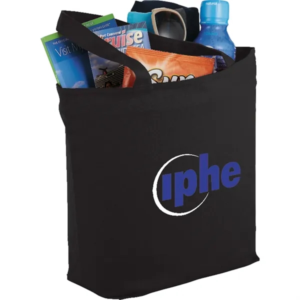 5" x 12.25" x 14.75" cotton canvas tote bag with zippered... from ASI 66887 PCNA / Bullet