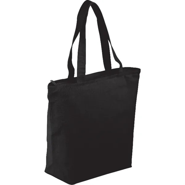 5" x 12.25" x 14.75" cotton canvas tote bag with zippered... from ASI 66887 PCNA / Bullet