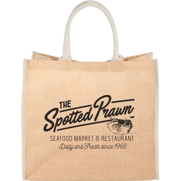 7.8" x 14" x 15.75" jute tote bag with 17" handles... from ASI 66887 PCNA / Bullet