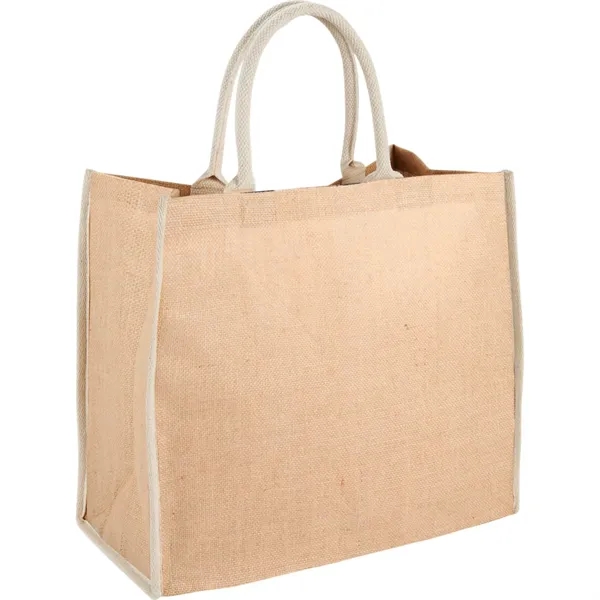 7.8" x 14" x 15.75" jute tote bag with 17" handles... from ASI 66887 PCNA / Bullet