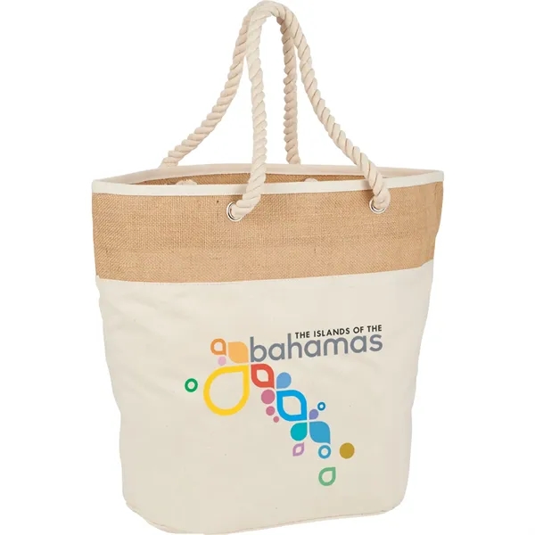 Cotton canvas rope tote with jute accent.... from ASI 66887 PCNA / Leeds