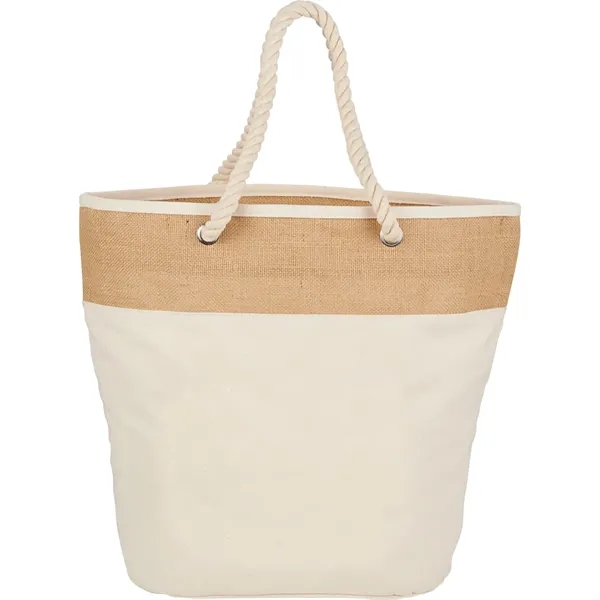 Cotton canvas rope tote with jute accent.... from ASI 66887 PCNA / Leeds