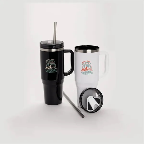 40 oz. double wall insulated tumbler with lid and straw.... from ASI 66887 PCNA / Bullet