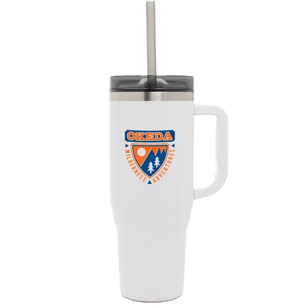 40 oz. double wall insulated tumbler with lid and straw.... from ASI 66887 PCNA / Bullet