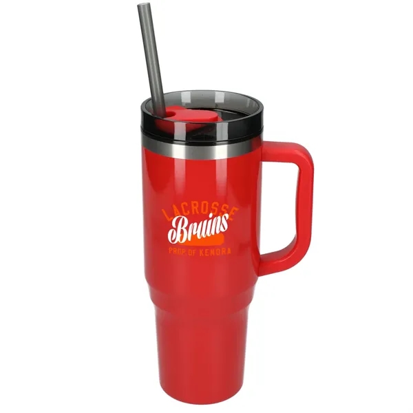 40 oz. double wall insulated tumbler with lid and straw.... from ASI 66887 PCNA / Bullet