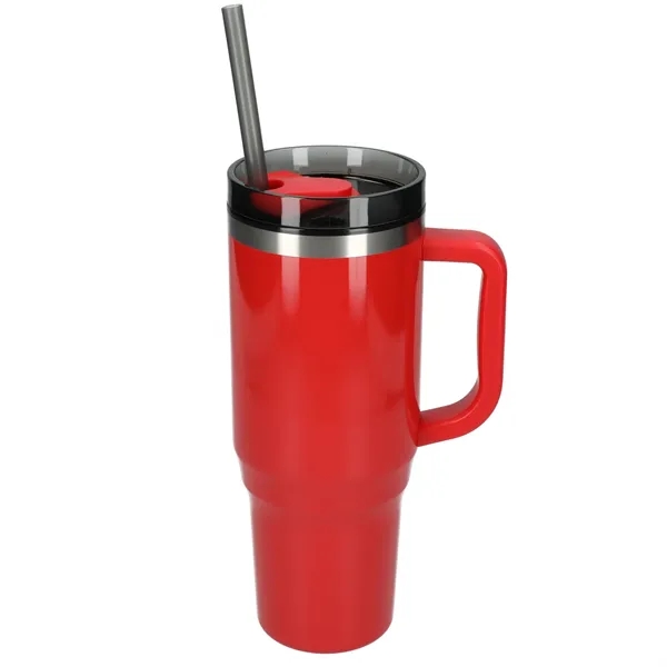 40 oz. double wall insulated tumbler with lid and straw.... from ASI 66887 PCNA / Bullet
