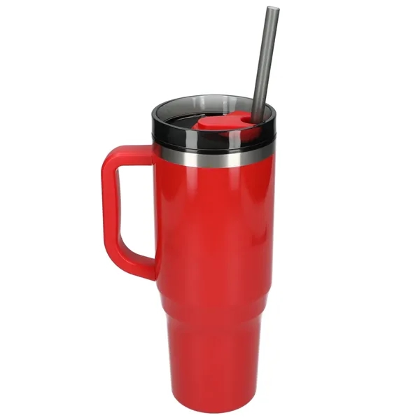 40 oz. double wall insulated tumbler with lid and straw.... from ASI 66887 PCNA / Bullet