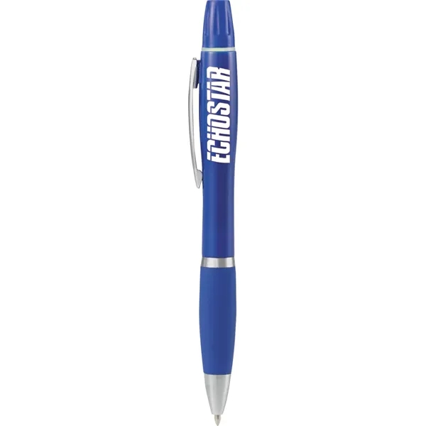 Ballpoint pen with black ink, yellow highlighter and removable cap.... from ASI 66887 PCNA / Bullet