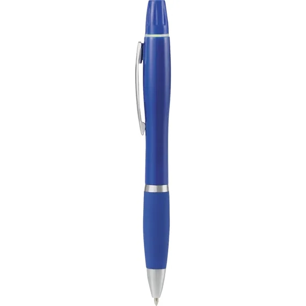 Ballpoint pen with black ink, yellow highlighter and removable cap.... from ASI 66887 PCNA / Bullet