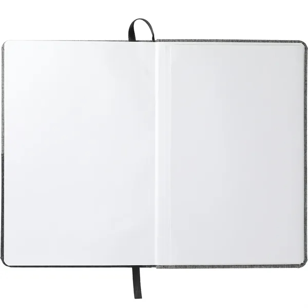 5.5" x 8.5" recycled bound journal with recycled leather front pocket... from ASI 66887 PCNA / Leeds