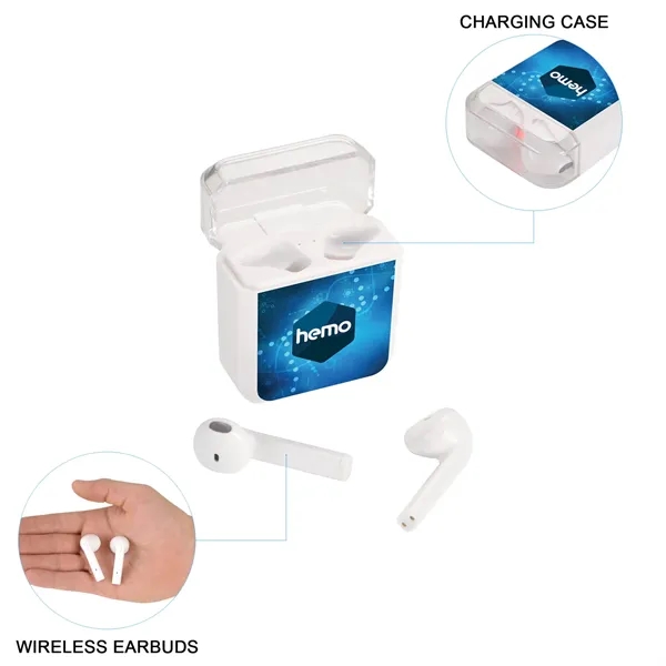 Wireless earbuds with a charging case... from ASI 66887 PCNA / Leeds