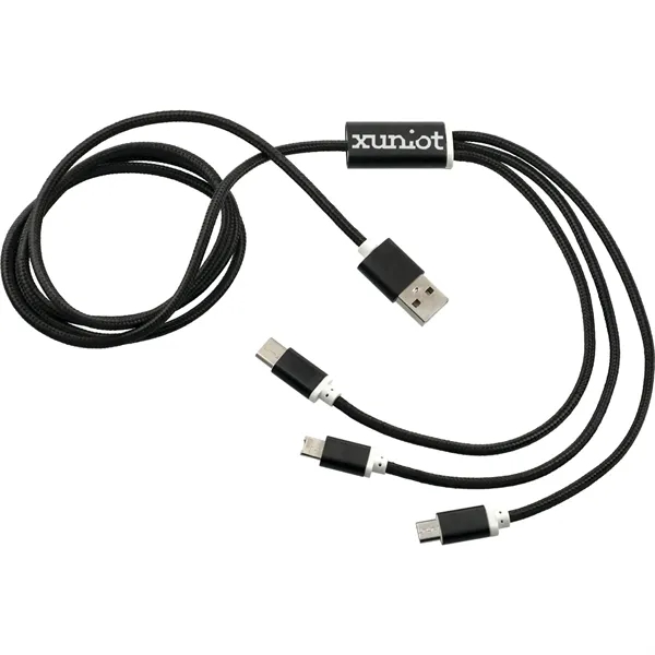 3-in-1 charging cable with 47" cord, USB-A, Micro-USB and Type-C tips.... from ASI 66887 PCNA / Leeds