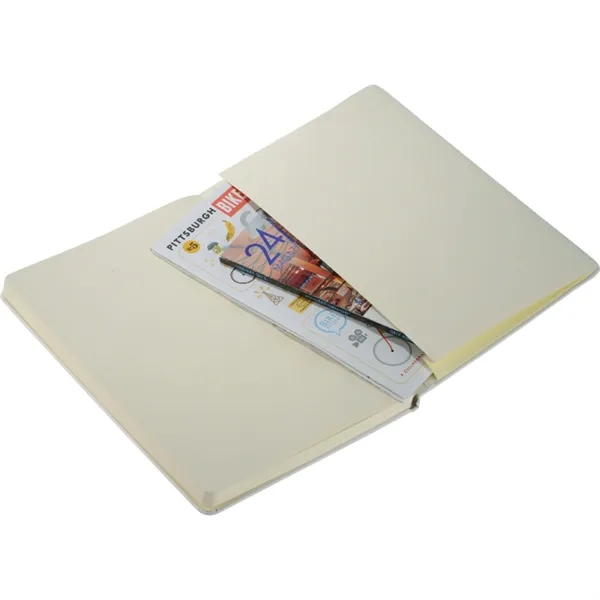 Hard cover journal with 80 sheets of cream-colored lined paper, elastic... from ASI 66887 PCNA / Leeds