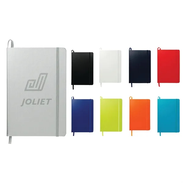 Hard cover journal with 80 sheets of cream-colored lined paper, elastic... from ASI 66887 PCNA / Leeds