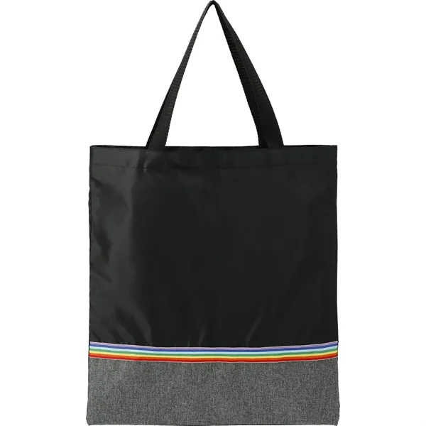 1" x 17" x 15.75" tote bag with a rainbow accent... from ASI 66887 PCNA / Bullet