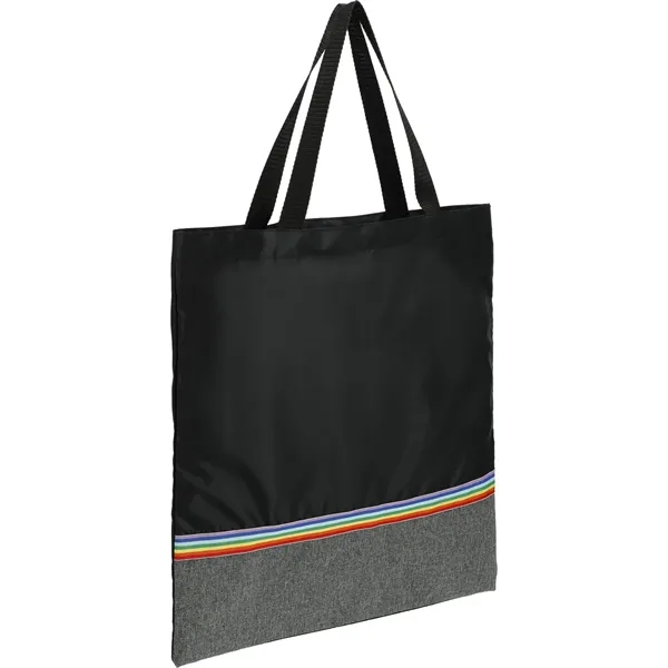 1" x 17" x 15.75" tote bag with a rainbow accent... from ASI 66887 PCNA / Bullet