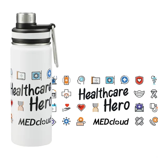 20 oz. stainless steel bottle with double wall vacuum insulation.... from ASI 66887 PCNA / Leeds