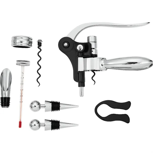 9-piece wine accessories set with wooden case, bottle opener, foil seal... from ASI 66887 PCNA / Leeds