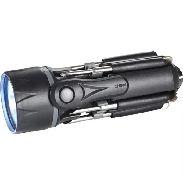8-in-1 flashlight with LED light, screwdrivers and eyeglass tool.... from ASI 66887 PCNA / Leeds