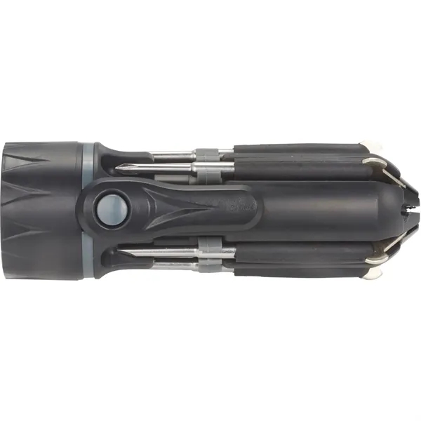 8-in-1 flashlight with LED light, screwdrivers and eyeglass tool.... from ASI 66887 PCNA / Leeds