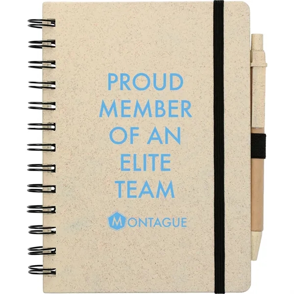 5" x 7" wheat straw notebook with pen and 70 sheets... from ASI 66887 PCNA / Bullet