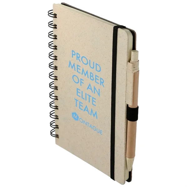 5" x 7" wheat straw notebook with pen and 70 sheets... from ASI 66887 PCNA / Bullet