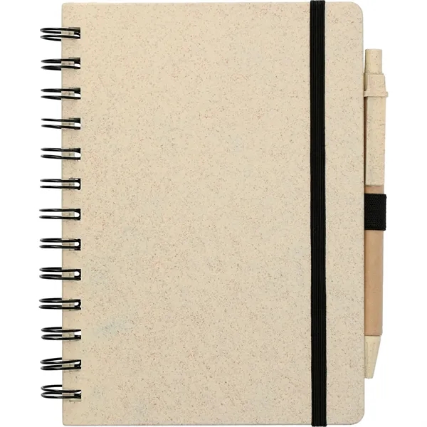 5" x 7" wheat straw notebook with pen and 70 sheets... from ASI 66887 PCNA / Bullet