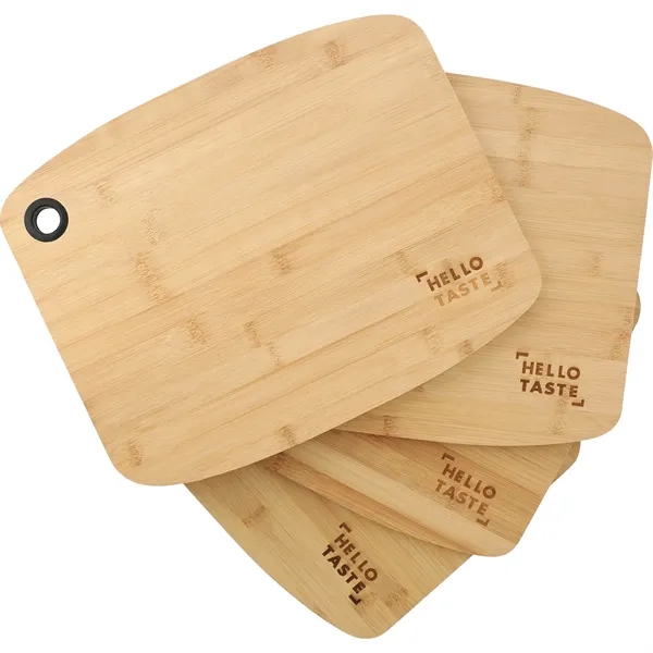 15" x 12" bamboo cutting board with thumb hole and silicone... from ASI 66887 PCNA / Leeds