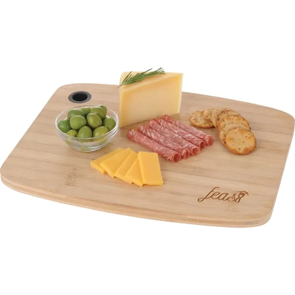 15" x 12" bamboo cutting board with thumb hole and silicone... from ASI 66887 PCNA / Leeds