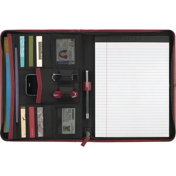 Zippered padfolio with multiple pockets, writing pad, two USB flash drive... from ASI 66887 PCNA / Leeds