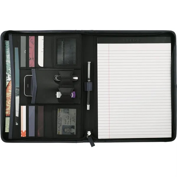 Zippered padfolio with multiple pockets, writing pad, two USB flash drive... from ASI 66887 PCNA / Leeds