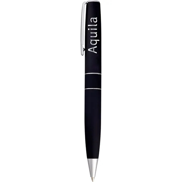 Twist-action ballpoint pen with spray rubber coat finish, black ink and... from ASI 66887 PCNA / Leeds