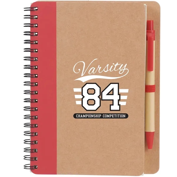 5" x 7" spiral-bound notebook with 60 cream-colored ruled pages, elastic... from ASI 66887 PCNA / Bullet