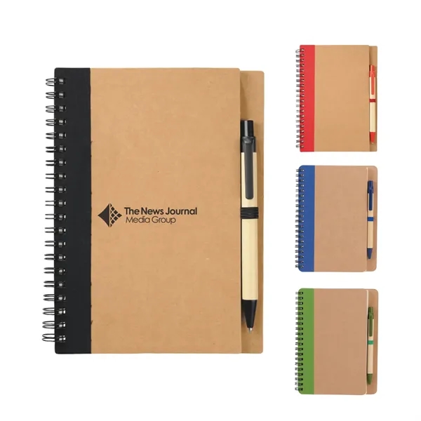 5" x 7" spiral-bound notebook with 60 cream-colored ruled pages, elastic... from ASI 66887 PCNA / Bullet
