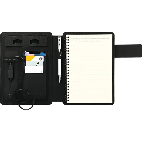 5000 mAh wireless charging journal with 64 lined sheets of FSC®... from ASI 66887 PCNA / Leeds