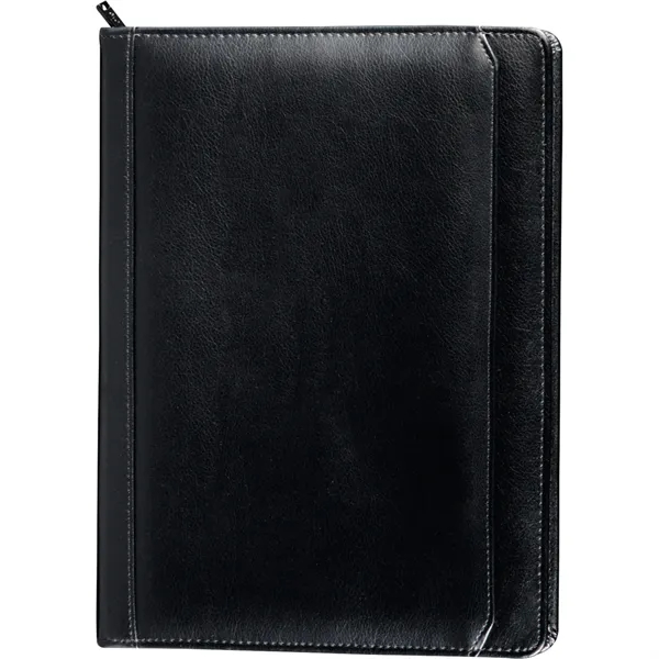 Zippered pad folio with solar calculator, multiple file pockets, accordion-style card... from ASI 66887 PCNA / Leeds