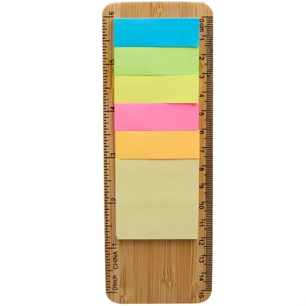 FSC® 100% Bamboo Ruler with Sticky Notes... from ASI 66887 PCNA / Bullet