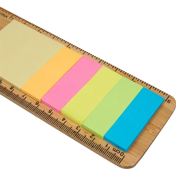 FSC® 100% Bamboo Ruler with Sticky Notes... from ASI 66887 PCNA / Bullet