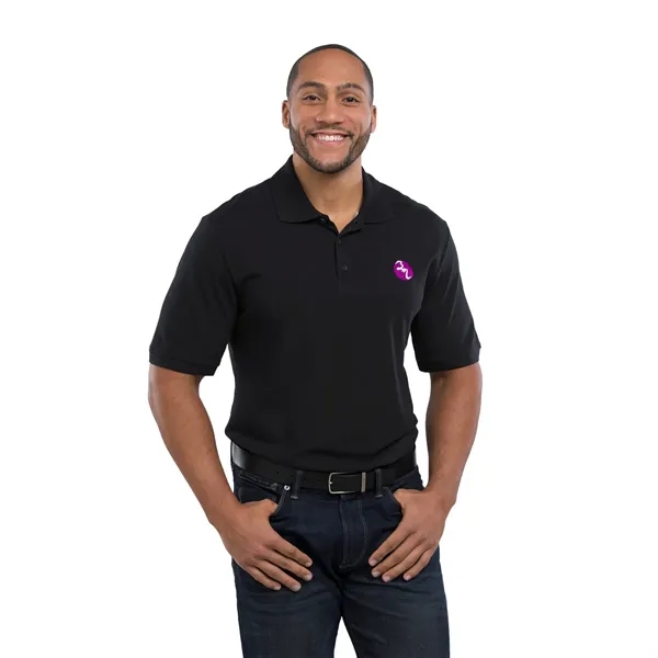 Men's short sleeve polo shirt made with a cotton-polyester blend and... from ASI 66887 PCNA / Trimark